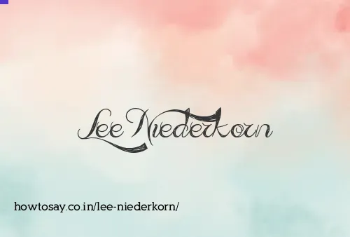 Lee Niederkorn