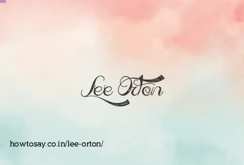 Lee Orton