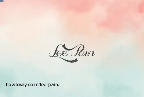 Lee Pain