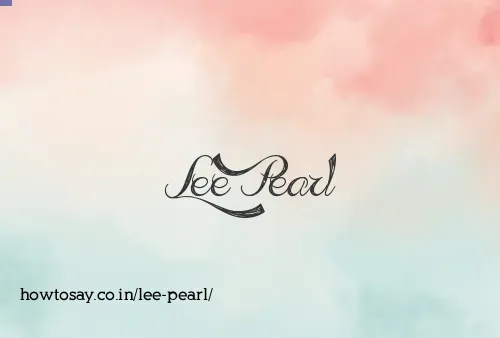 Lee Pearl