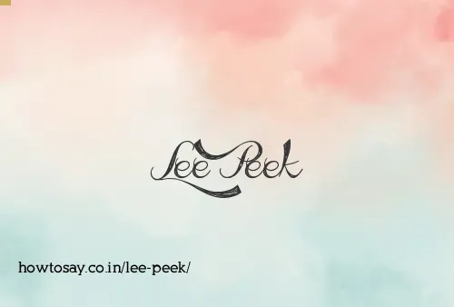 Lee Peek