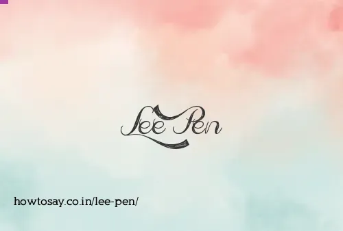 Lee Pen