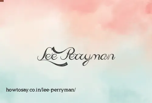 Lee Perryman