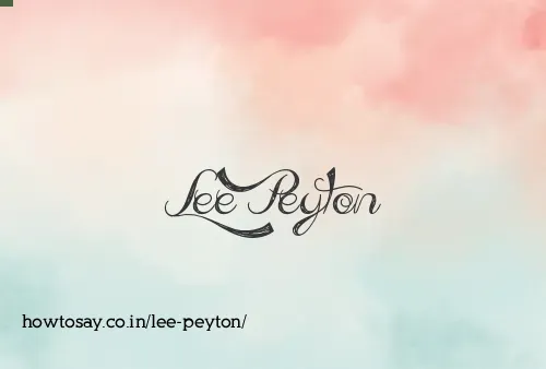 Lee Peyton