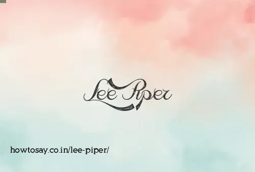 Lee Piper