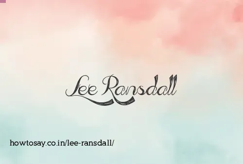 Lee Ransdall