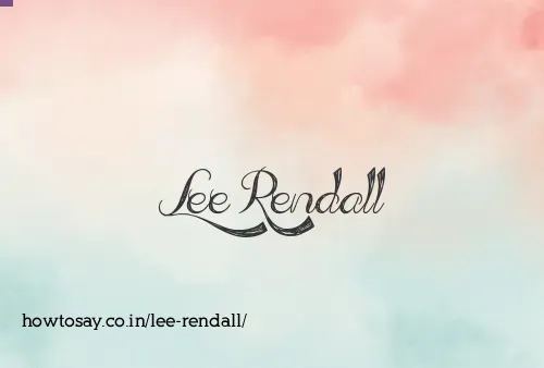 Lee Rendall