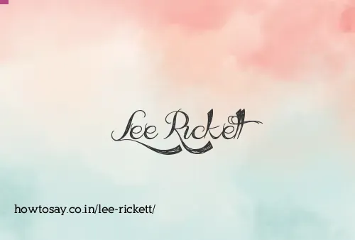 Lee Rickett