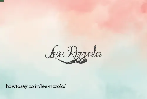Lee Rizzolo