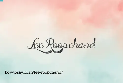Lee Roopchand