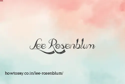 Lee Rosenblum