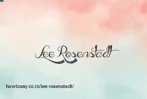 Lee Rosenstadt