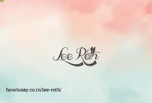Lee Roth