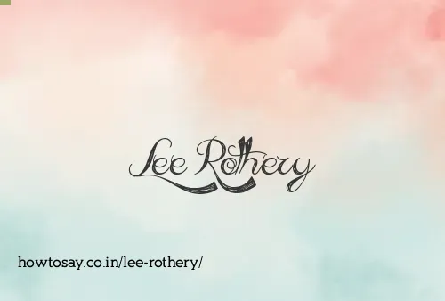 Lee Rothery