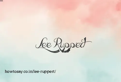 Lee Ruppert