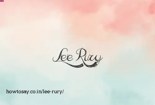 Lee Rury