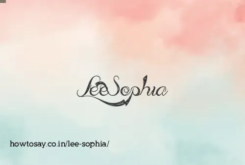 Lee Sophia