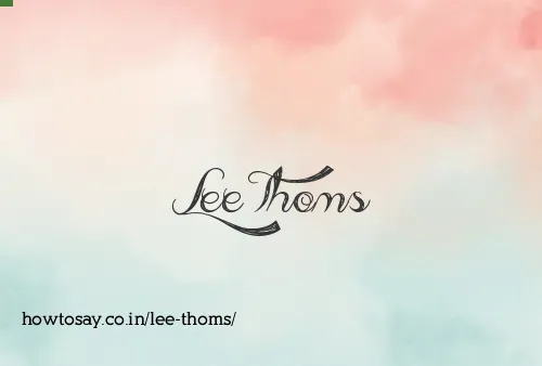 Lee Thoms