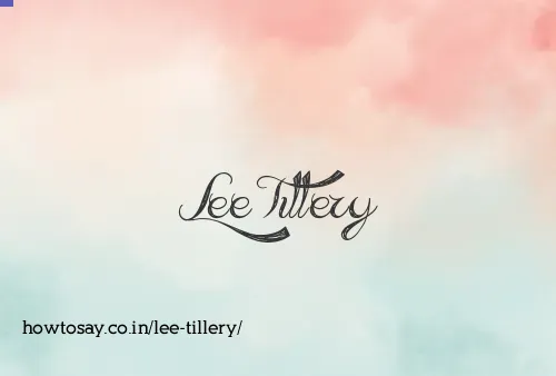 Lee Tillery