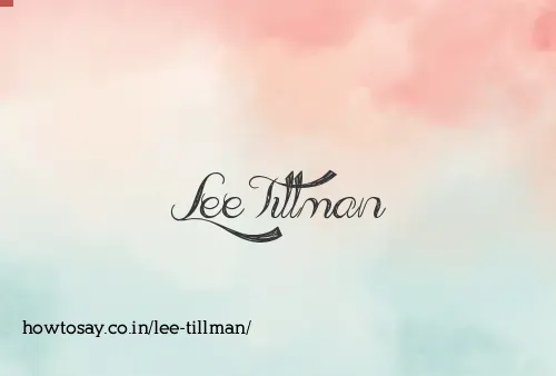 Lee Tillman