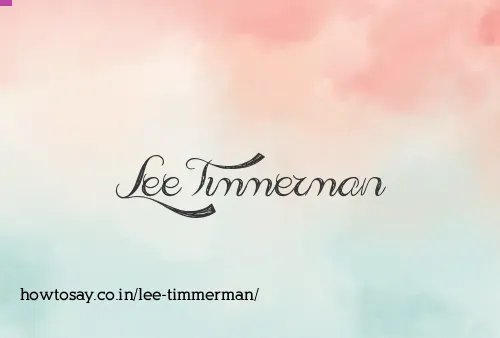 Lee Timmerman