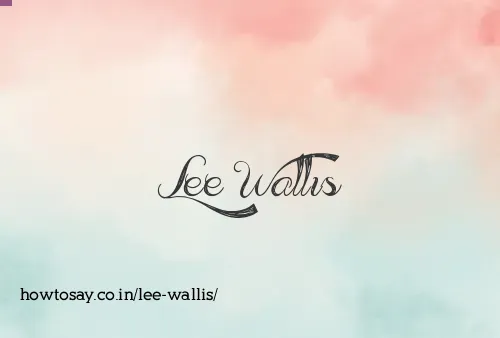 Lee Wallis