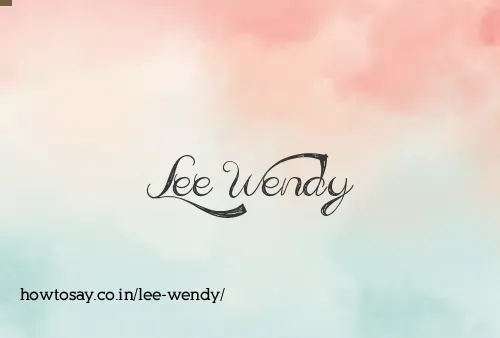 Lee Wendy