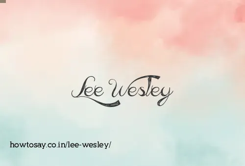 Lee Wesley