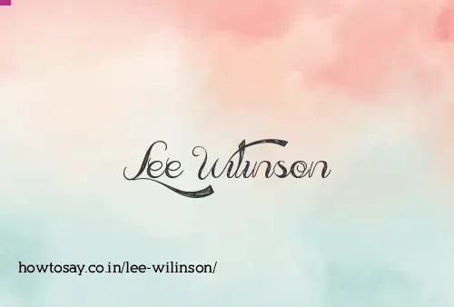 Lee Wilinson