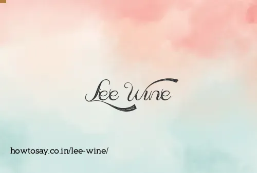 Lee Wine