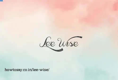 Lee Wise