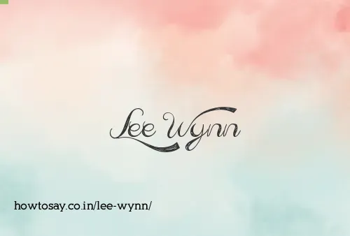 Lee Wynn