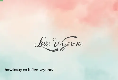 Lee Wynne