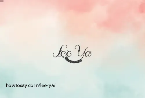Lee Ya