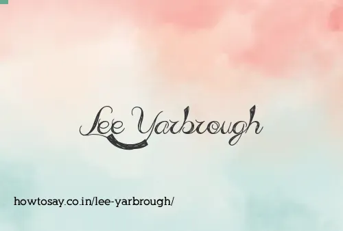 Lee Yarbrough