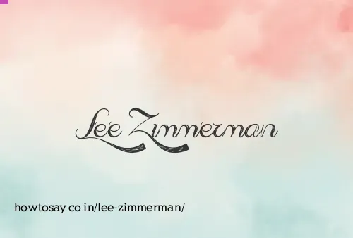 Lee Zimmerman
