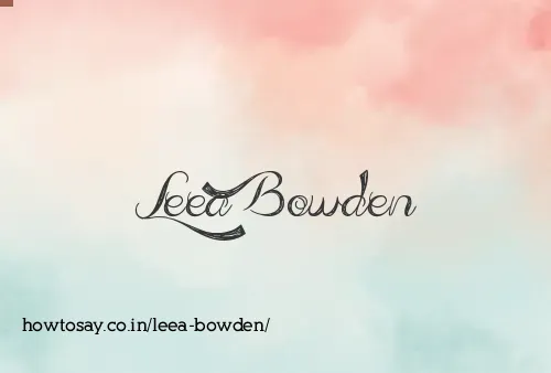 Leea Bowden