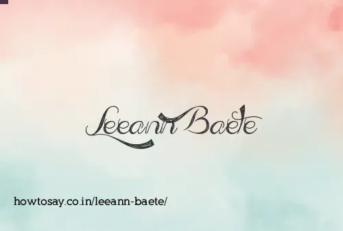 Leeann Baete