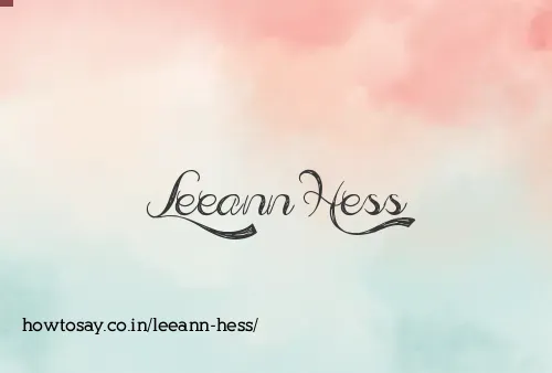Leeann Hess