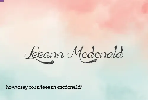 Leeann Mcdonald
