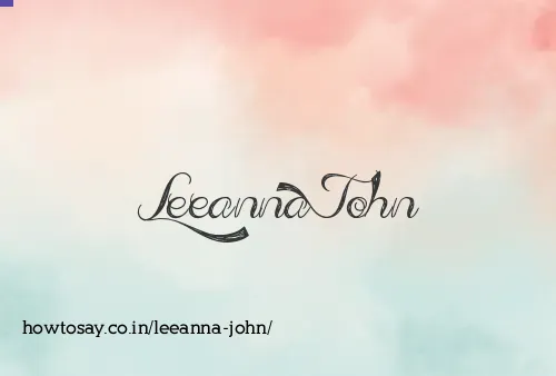 Leeanna John