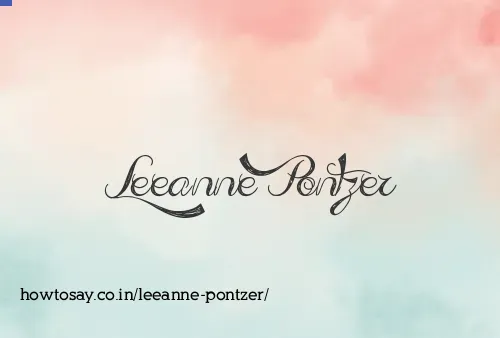 Leeanne Pontzer