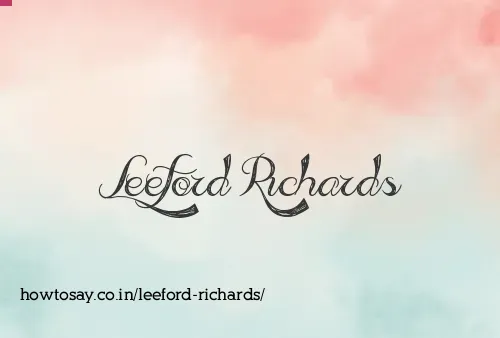 Leeford Richards