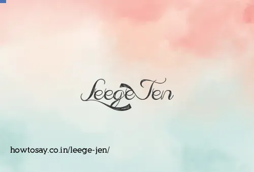 Leege Jen