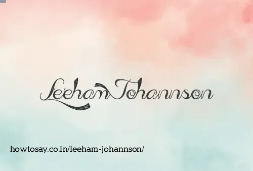 Leeham Johannson