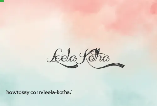 Leela Kotha
