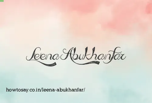 Leena Abukhanfar