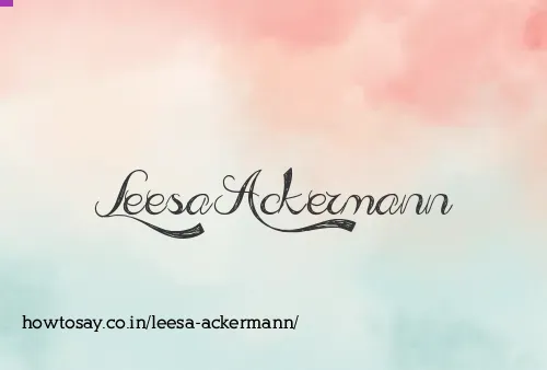 Leesa Ackermann