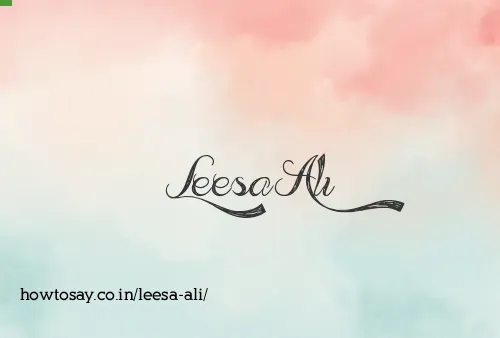 Leesa Ali