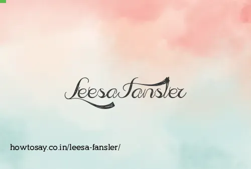 Leesa Fansler